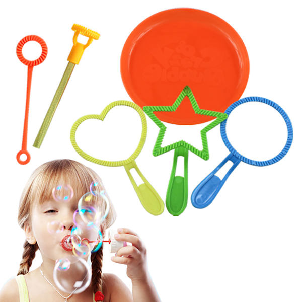 6 st/set slumpmässiga färger Barn Bubbelstav Verktyg Bubbelblåsare Koncentrat Stick Blåsare Utomhus Blåsa Bubbelverktyg Roliga Leksaker Presenter