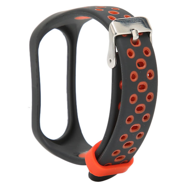 Smart Armband Smartwatch Armband Loop Armband Strap Tvåfärgad Anti-Förlust för Xiaomi Mi Band 6 5 NFC (Svart Röd)