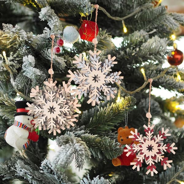 Snowflake Juldekorationer - 6 ST