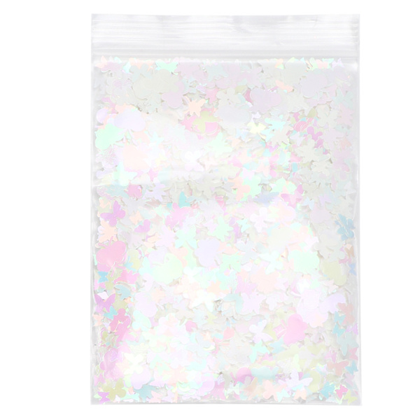 Fjärilsglitter 10g Glimmande Färgglada Sekvenser Dekaler för Nagelkonst Hantverk Resinform Dekoration