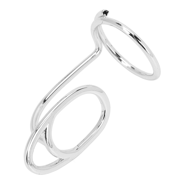 Nagelkonst Fingernagelringar Unika Snygga Kvinnors Fingernagelöverdrag Ring Dekoration Smycken Present Silver