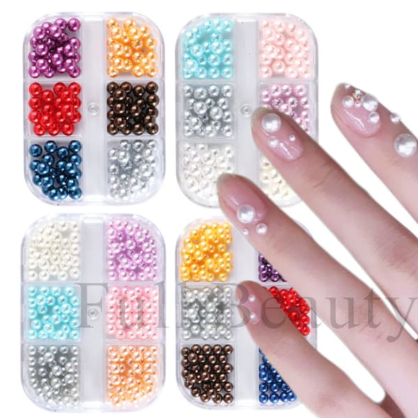 3 st Nail Pärlor DIY Nageltillbehör A