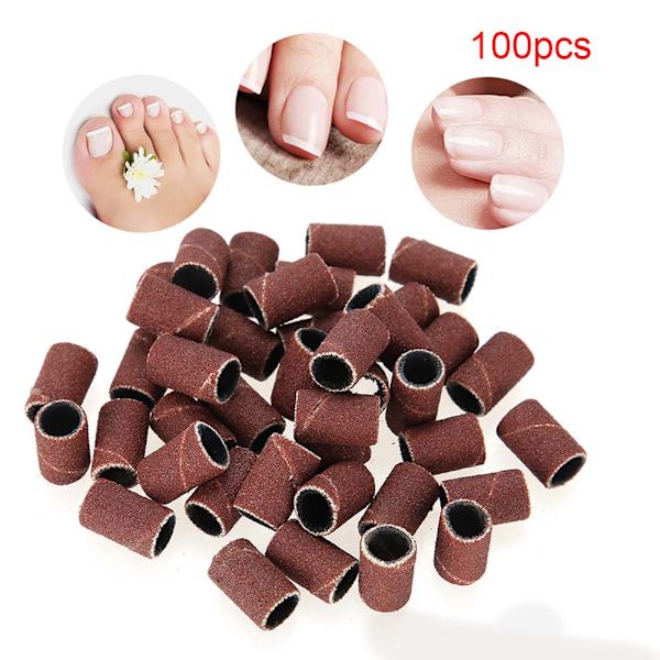 100 st Nagel Slipband Manikyr Pedikyr Nagelfräsmaskin Tillbehör
