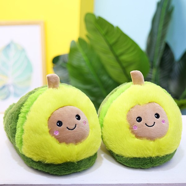 Avocadotofflor Frukt Plyschtofflor Halksäkra Hållbara Snygga Hemtofflor Vinter Inomhus Varma Tofflor