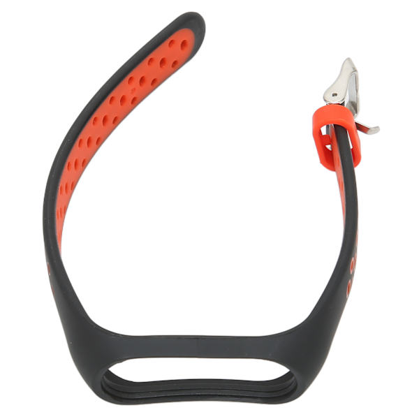 Smart Armband Smartwatch Armband Loop Armband Strap Tvåfärgad Anti-Förlust för Xiaomi Mi Band 6 5 NFC (Svart Röd)