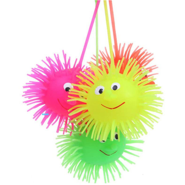 Glödande Igelkottboll med slumpmässig färg, elastisk och blinkande