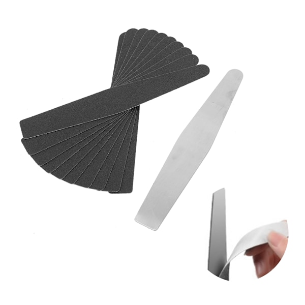 Utbytbara Nagelsandpapper Bar i Rostfritt Stål Slipband Nagelverktyg Polering Naglar Konstverktyg 2#