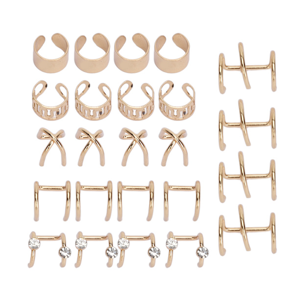 24 st Skäggpärlor Guld Lätt Dekoration Mångsidig Robust Armband Skäggpärlor för Halsband Bil DIY