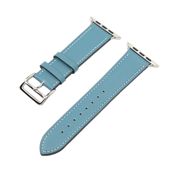 Smartwatchband, Armband i Läder, Smartwatchtillbehör för IOS Watch Series SE 8 7 6 5 4 3 2 1 42mm 44mm 45mm Blå