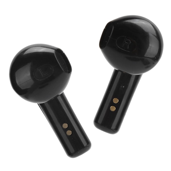 Bluetooth 5.0-hörlurar Trådlösa LED-display Hörlurar Halv i-örat Stereo Sport-hörlurar (Svart)