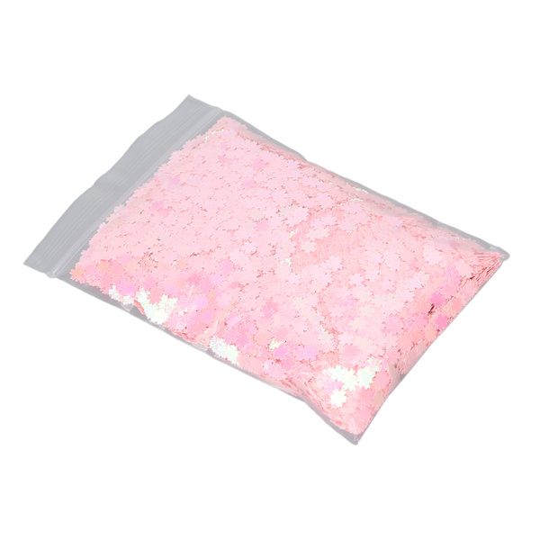 Nagelkonst Glitterflingor Körsbärsform Glimmande Manikyr Dekoration Pailletter för Nagelsalong Rosa 50g