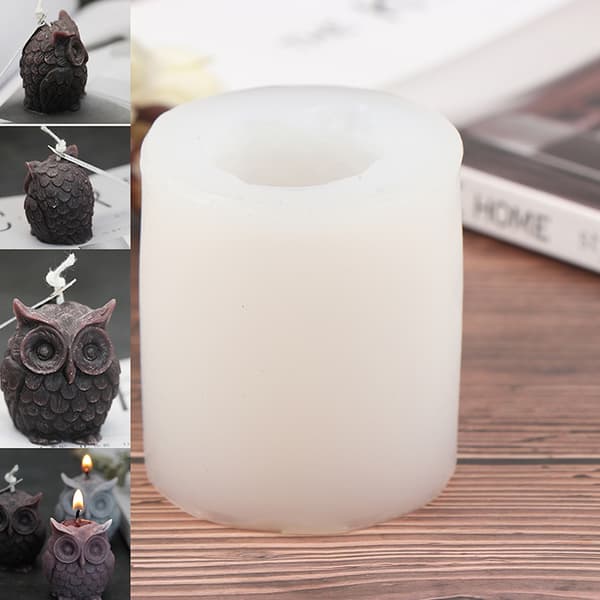 3D Uggla Ljus Silikonform DIY Handgjorda formar