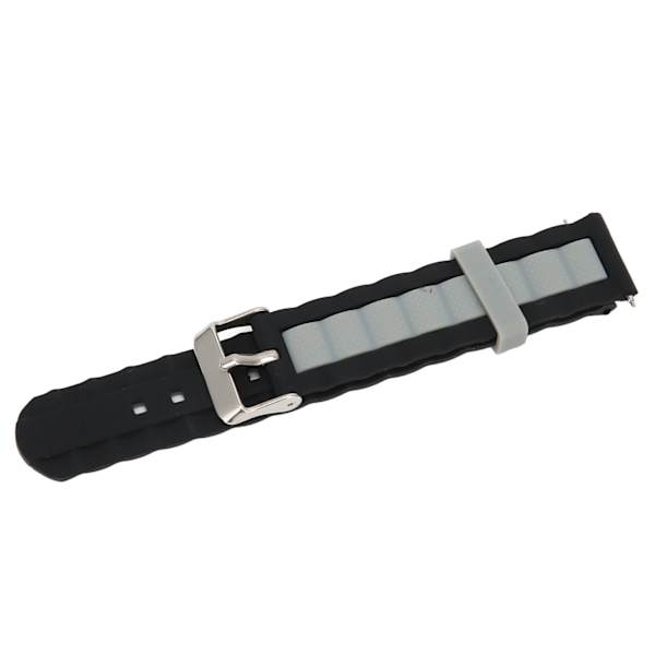 20mm Justerbart Silikonarmband för Amazfit GTS 3/GTS 2/Bip S/Bip U Smartwatch Svart Grå