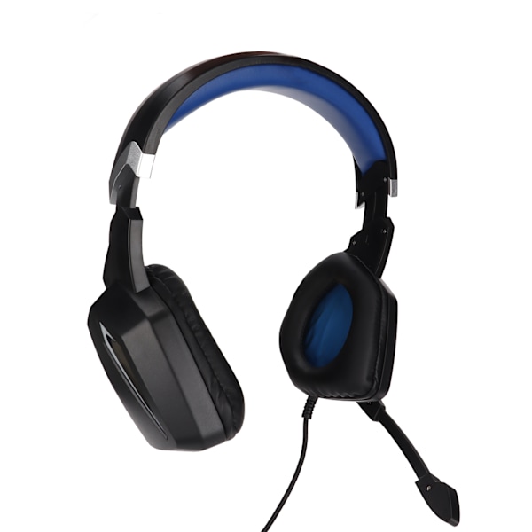 Spelheadset Stereo RGB-ljus Minnesskum Öronmuffar 3.5mm USB Trådbunden Över Örat Headset med Mikrofon för PS4 PC Mobiltelefon