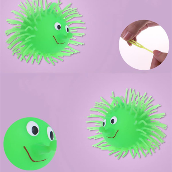 Glödande Igelkottboll med slumpmässig färg, elastisk och blinkande