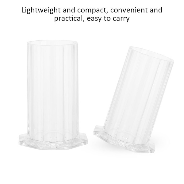 Nagelkonstborsthållare Målnings Penna Etui Organizer Manikyr Verktyg Behållare (Transparent)