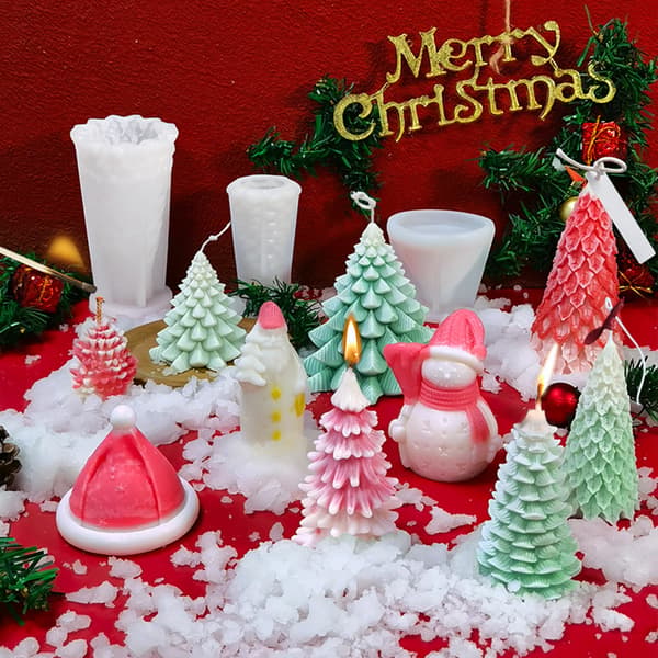 Christmas Silikon Form Jultomten Julgran diy mold