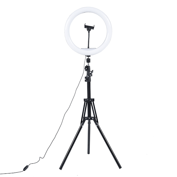 Selfie-lampa LED Ring Light Stativ 160 cm + Fjärrkontroll Svart