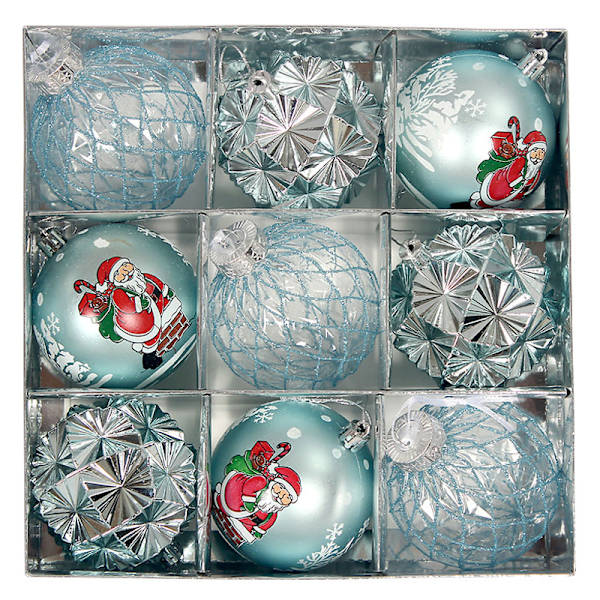 Julgranskulor 2023, juldekorationer, förgylld plastkula, julgranskuleset, hänge Silver 8cm