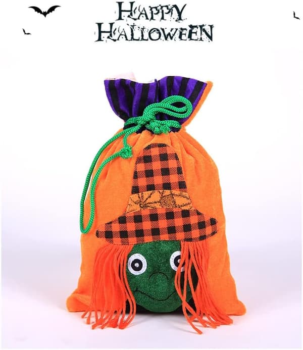 Halloween Godispåse, 4 stycken dragsnöre halloween väskor