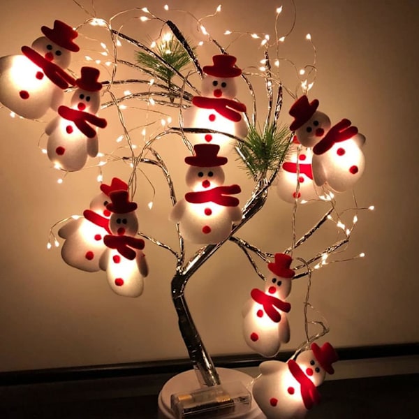 LED Snowman String Light Julgran String Lamp 2m 10LED