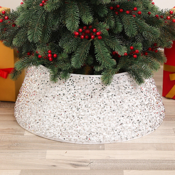 Paljetter Julgransomkrets Basdekorationer runt trädomkrets Red 40*60*20cm