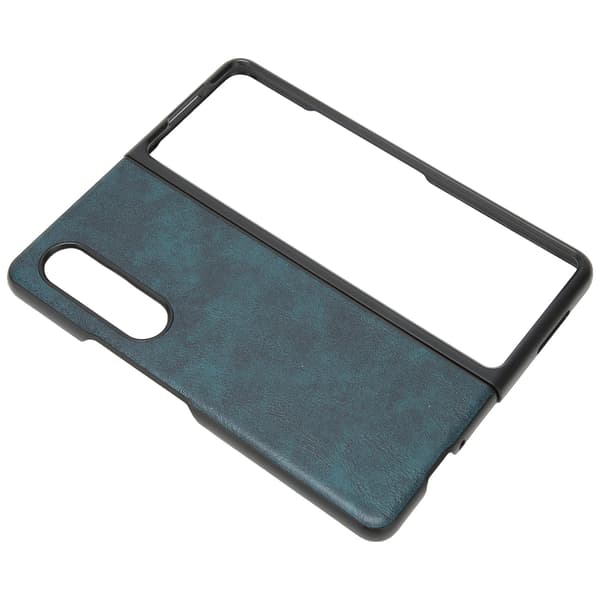 Fodral i läder för Galaxy Z Fold 3, dammsäkert, vikbart, mörkgrönt