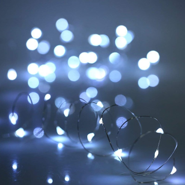 6 st 2 m 20LED ljusslingor vita lampor dekoration