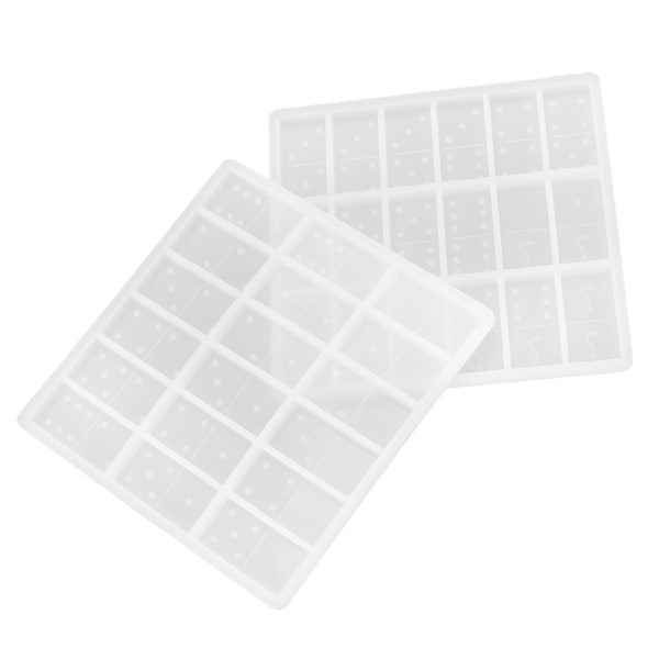 Silikonform Domino Resin Gjutform Spegel Handgjord Silikonform för DIY Personliga Dominobrickor
