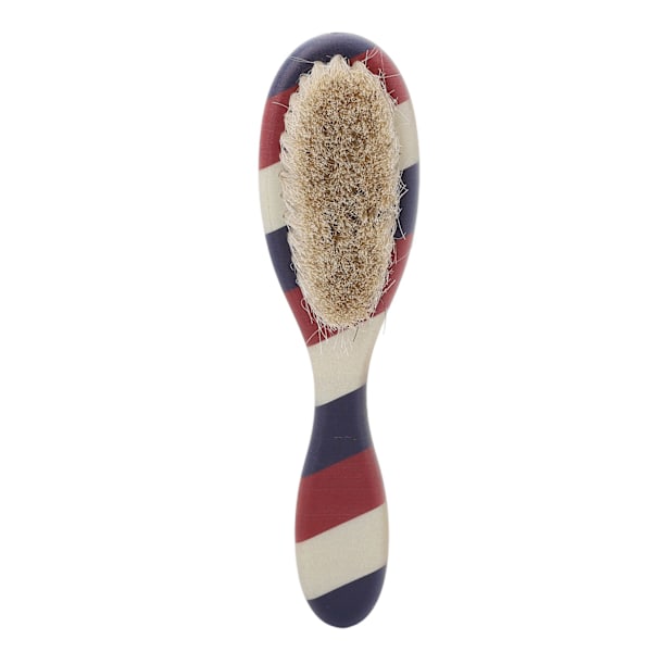 Hårborste för män, skäggborste, skäggstyling, randigt handtag, bärbar mjuk rengöringsborste