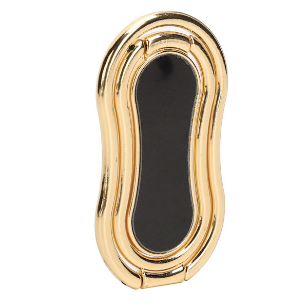 Finger Ring Mobiltelefonhållare Stativ Vikbart 360° Roterande Telefon Bakre Handgreppshållare Guld