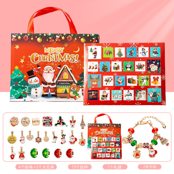 Julkalender Blind Box DIY Kreativ Barnarmband Tillbehör O