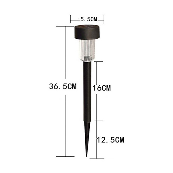 10x Drivna LED Ljusa Stolplys Garden Patio Light