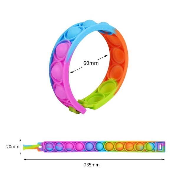 Armband Pop It & 3 st Fidget Leksaker - Leksak / Sensorisk Flerfärgad