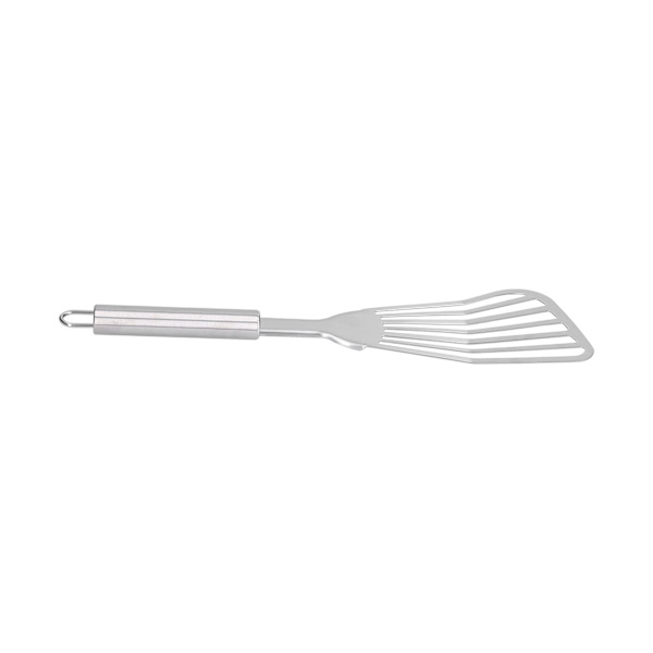 Spatelspade med hål för fisk, tjock polerad fiskvändare för kök, camping, restaurang