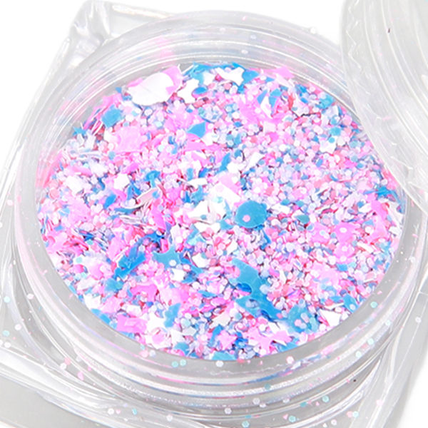 6 Box Shining Sugar Effect Glitter Gör-det-själv hantverk Elegant Nageldamm Sandpulver Nail art