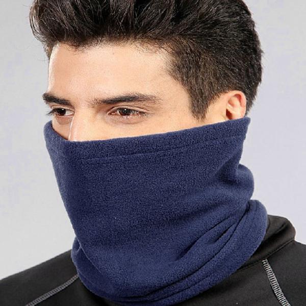 Unisex Termisk Halsvärmare Fleece Vinterhalsduk Rör med Dragkedja