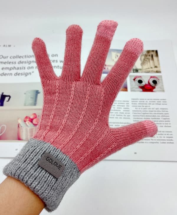 Vinter-touchskärm stickade handskar