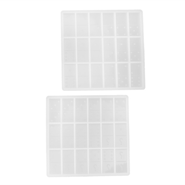 Silikonform Domino Resin Gjutform Spegel Handgjord Silikonform för DIY Personliga Dominobrickor