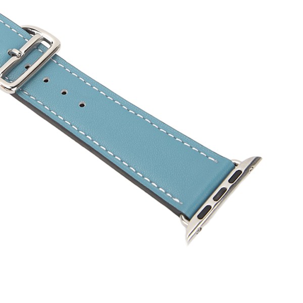 Smartwatchband, Armband i Läder, Smartwatchtillbehör för IOS Watch Series SE 8 7 6 5 4 3 2 1 42mm 44mm 45mm Blå