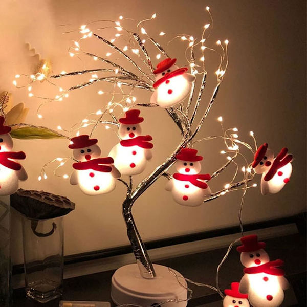 LED Snowman String Light Julgran String Lamp 2m 10LED