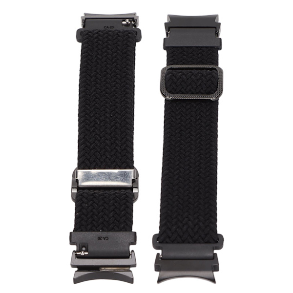 Armbandsband Elastiskt Nylon Flätad Justerbar Armband Klockband för Galaxy Watch 4 Svart
