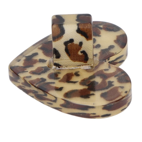 Nagelbas Japansk Hjärtaformad Rund Leopardmönstrad Nagelövningsbas Displayställ Hjärtaform