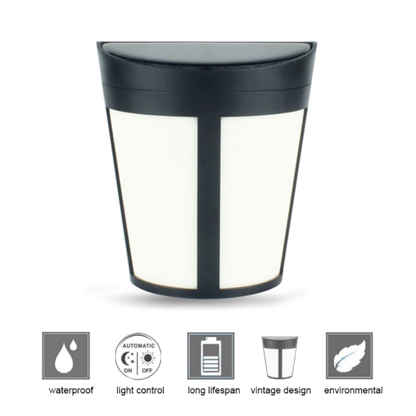 1 st Power LED-lampa för utomhus, vattentät vägglampa, trädgård, vit