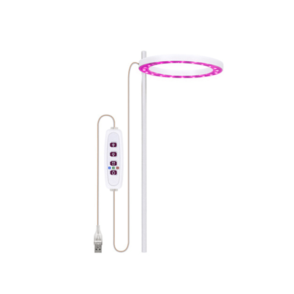LED Växtlampa 5 Dimbara Lägen Timer USB LED Växtlampa för Sukkulenter Krukväxter