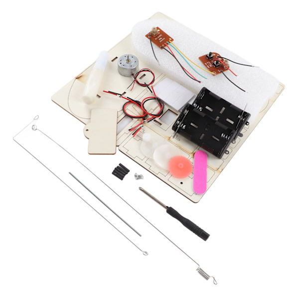 Träbåt Vetenskapsexperiment Kit Batteridriven Fjärrkontroll Pedagogiskt Vetenskapsexperiment Kit Över 6 År
