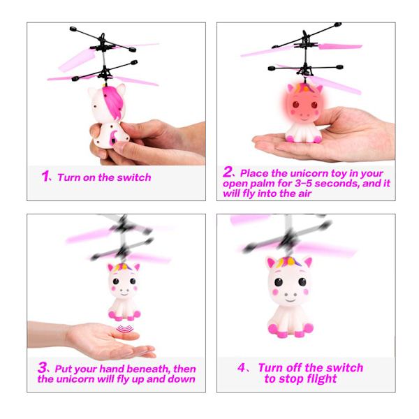 Flygande Leksak med LED-Ljus Handstyrd Helikopterleksak