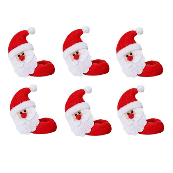 Julvin Glashållare med Tomte Snögubbe Rensa Julskyltning Dekoration Julgåva 1