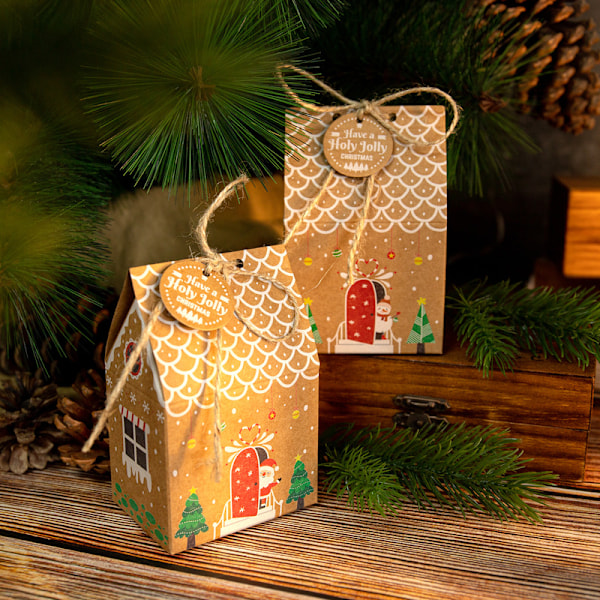 Julpepparkakshus Godisask Julkalender Kraftpapper B