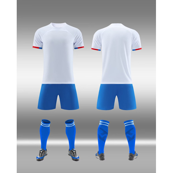 Fotbollströja set för klubb, fotbollsträningsuniform, snabbtorkande D L
